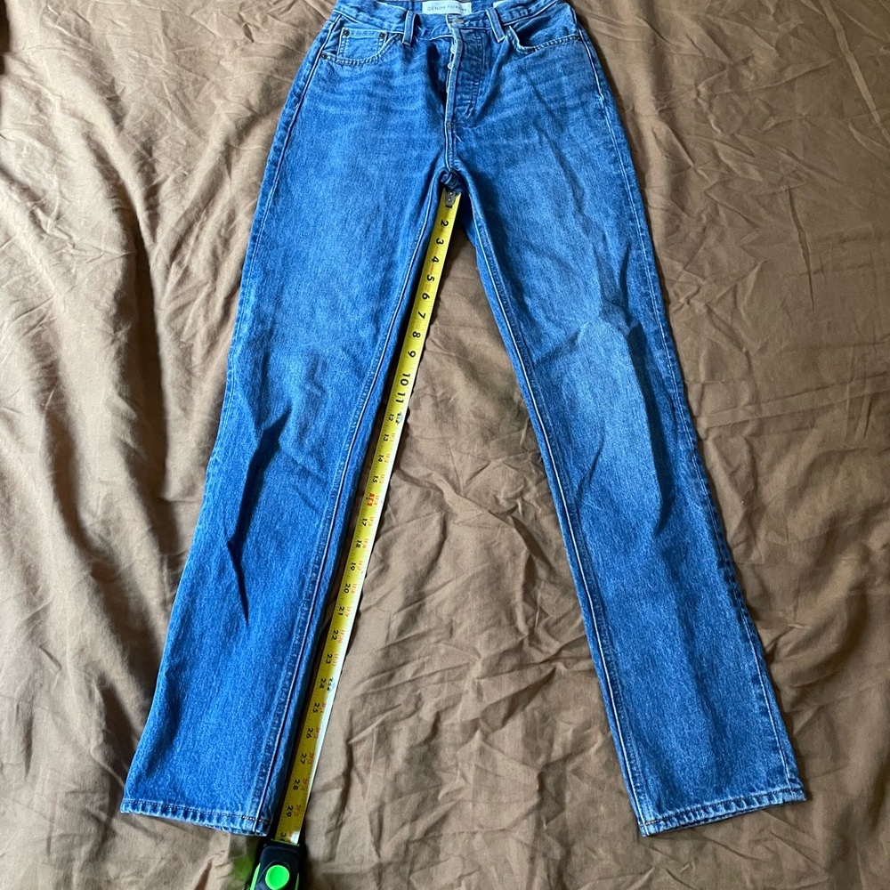 Aritzia Blue Straight Leg Jeans
